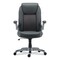 Alera Leithen Bonded Leather Midback Chair Supports Up to 275 lbs. - Gray/Silver